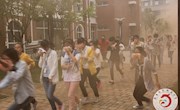 我校组织寄宿生举行疏散演练