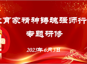 弘扬教育家精神，铸魂强师育新人——我校开展教育家精神铸魂强师行动青年教师专题研修